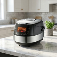 Autocuiseur numérique multifonction GB-MC70 5L 860W avec boîtier en acier inoxydable, cuve intérieure en acier inoxydable, chauffage par plaque, cuiseur vapeur et cuillère