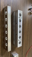 Moule de remplissage pour baume à lèvres et rouge à lèvres en aluminium 12,1 mm, 6 trous, avec démouleur en silicone CNC et anneau métallique