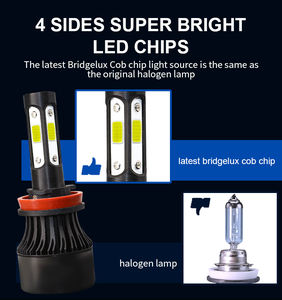 Sistema de iluminación automática Carolyn X7 H7 H11 H4 faros delanteros Led 4 lados coche Led faro H4 bombillas H7 H11 9005 bombillas Led para faros de coche - Product Image 4