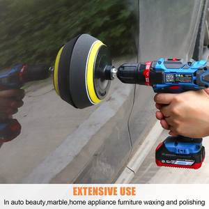 Tampon de polissage en mousse éponge de polissage de voiture de 6 pouces pour les polisseuses d'<span class=keywords><strong>action</strong></span> de carrosserie OEM personnalisable pour le lavage de voiture - Product Image 6