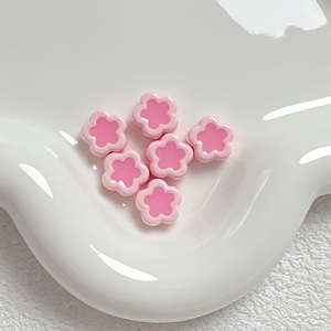 Perles d'espacement florales vives tendance INS, mignonnes et décontractées, pour la création de bijoux faits main, matériau brut, cadeau - Product Image 1