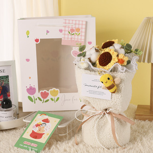Regalo di san valentino di alta qualità per la festa della mamma Bouquet di Rose peluche per la stagione di laurea regalo di compleanno lavorato a maglia con Bouquet regalo - Product Image 3