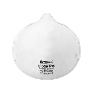 Benehal NIOSH masker <span class=keywords><strong>Respirator</strong></span> <span class=keywords><strong>N95</strong></span>, masker silikon katun yang efektif untuk perlindungan debu pola datar - Product Image 1