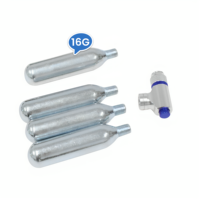 Mini cartouche de CO2 12g 16g 25g 33g, cylindre de gaz portable en acier fileté basse pression pour gonflage rapide des pneus de vélos de route