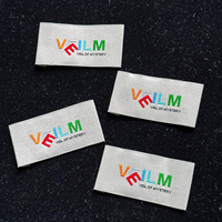 Étiquettes de soin pour vêtements personnalisées à prix d'usine, tissées et imprimées en rouleau, écologiques, avec logo personnalisé