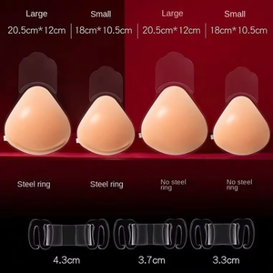 Sexy <span class=keywords><strong>Silicone</strong></span> Patch seno con anello in acciaio per le donne grande chiusura del torace invisibile adesivo copricapo per reggiseno - Product Image 3
