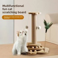 Katzen-Kratzbaum aus Spanplatte, verschleißfest, fusselfrei, All-in-One vertikales Klettergerüst, 46 cm, schlichtes Design für Katzen