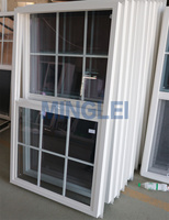 MINGLEI 3x5 Portes et fenêtres coulissantes en PVC à faible émissivité, résistantes aux chocs, revêtues de vinyle, pour maison, prix de la Chine