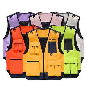 Chalecos para Hombre con Logotipo de Marca Personalizado de Fábrica, Chaleco Multibolsillos para Exteriores, Chaleco de Seguridad Extra Grande para Senderismo y Pesca - Product Image 4