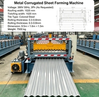 Machine de formage de rouleaux de toiture en métal ondulé pour applications de toiture de bâtiments avec moteur à engrenages et roulement
