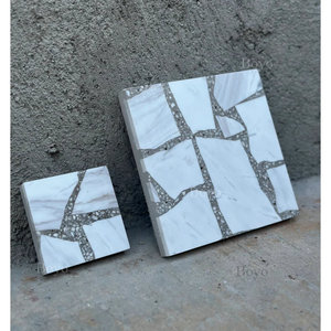 Allées intérieures <span class=keywords><strong>de</strong></span> complexe commercial, <span class=keywords><strong>carreaux</strong></span> <span class=keywords><strong>de</strong></span> sol en mosaïque <span class=keywords><strong>de</strong></span> marbre, <span class=keywords><strong>carreaux</strong></span> <span class=keywords><strong>de</strong></span> sol commerciaux, <span class=keywords><strong>carreaux</strong></span> <span class=keywords><strong>de</strong></span> terrazzo blancs - Product Image 2