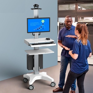 Chiều cao có thể điều chỉnh bệnh viện máy tính di động giỏ hàng Màn hình y tế giỏ hàng telemedicine thiết bị đầu cuối - Product Image 5