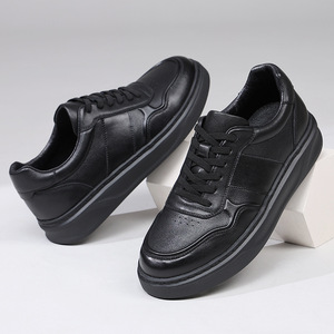 Fabricant de baskets en cuir blanc personnalisées, chaussures en cuir de vachette à semelle épaisse avec étiquette personnalisée pour hommes, OEM - Product Image 6