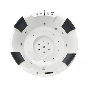 Jacuzzi Exterior Redondo Independiente Moderno de Acrílico Blanco con 22 Jets, Hidromasaje Chino, Capacidad de 60 Galones+, Oferta para Fiestas - Product Image 2