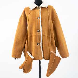 Manteau en daim pour femmes, vente en gros, doux, élégant, vêtements courts, vestes, <span class=keywords><strong>trench</strong></span>-coat en faux daim pour streetwear - Product Image 2