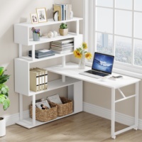 Bureau d'angle en forme de L Tribesigns avec cadre en métal, bureau d'ordinateur en bois pour ordinateur portable, pour le travail à domicile, l'écriture, les tables d'étudiant