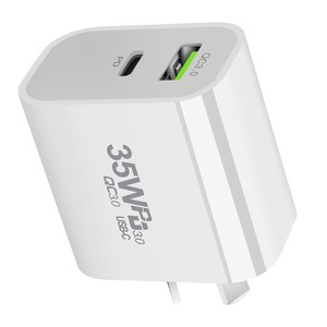 Adaptadores de cargador portátil para dispositivos móviles EU/US/AU/UK Enchufe de pared PD3.0 Tipo-C QC3.0 Puertos USB 35W 5A Apater de carga rápida - Product Image 2