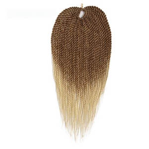 Tresses au crochet style torsades sénégalaises de 22 pouces, blond ombré, petites torsades <span class=keywords><strong>Havana</strong></span> au crochet pour femmes noires, 12 mèches/paquet - Product Image 5