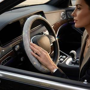 Housse de <span class=keywords><strong>volant</strong></span> incluse dans l'ensemble d'accessoires intérieurs de voiture de luxe 30 pièces avec diamants scintillants - Product Image 6
