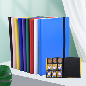 Reliure en PP colorée <span class=keywords><strong>à</strong></span> 9 pochettes, reliure pour cartes <span class=keywords><strong>à</strong></span> collectionner 360+ avec bande élastique, album pour cartes de jeu photo, livre de cartes de jeu de société - Product Image 2