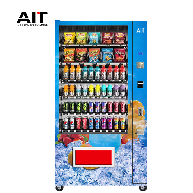 Commercial Beverage & Snack Dispenser Unmanned Coin & QR Code Token Payment Vending Machine with SDK Function