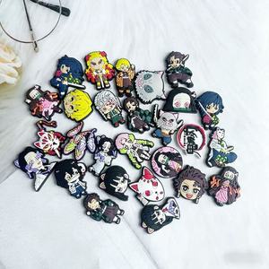 HY Wholesale Accessoires en PVC de haute qualité, style dessin animé, boucles décoratives en caoutchouc, breloques <span class=keywords><strong>Demon</strong></span> <span class=keywords><strong>Slayer</strong></span> pour sabots - Product Image 5