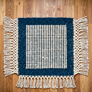 Custom Size and Color Contemporary <b>Boho</b> <b>Rug</b> Handwoven Wool and Cotton Embroidered for Home Use - Product Image 1
