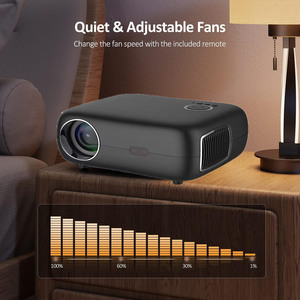 New Portable <b>LED</b> <b>Projector</b> 1080p LCD Display Android 9 4K Support for WiFi BT5.0 AV1 Home 450 Lumens Stereo Q9 Portable Smart - Product Image 3
