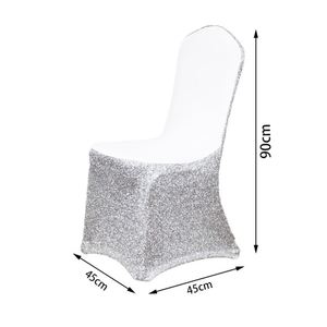 Housse de chaise scintillante pour banquet, en polyester et spandex extensible, pour événements - Product Image 2