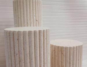 หินธรรมชาติฐานกลมหินปูนสีเบจหินหินธรรมชาติ - Product Image 5