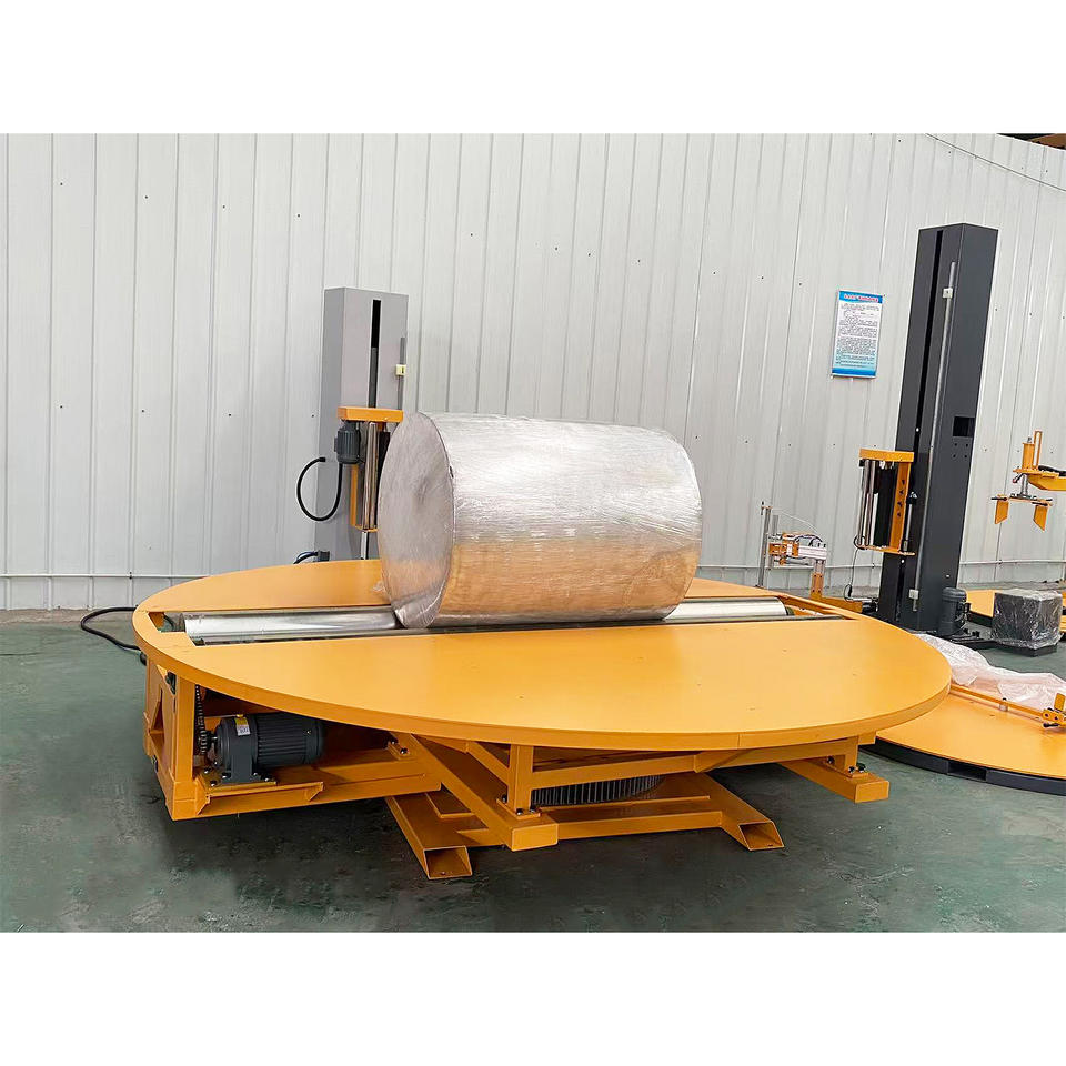 Cylindrical Oversize Roll Wrapping Machine Coils Barrels Industrial ...