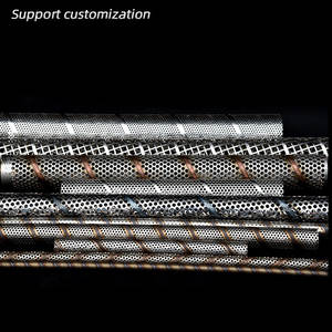 스테인리스 스틸 나선형 용접 필터 실린더 304 스테인리스 스틸 원형 구멍 와이어 사각형 천공 파이프 - Product Image 4