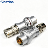 Conector de Aviador Chapado en Oro de Alta Densidad Serie F Sinztion para Equipos de Imagenología Médica y Dispositivos de Monitoreo de Pacientes