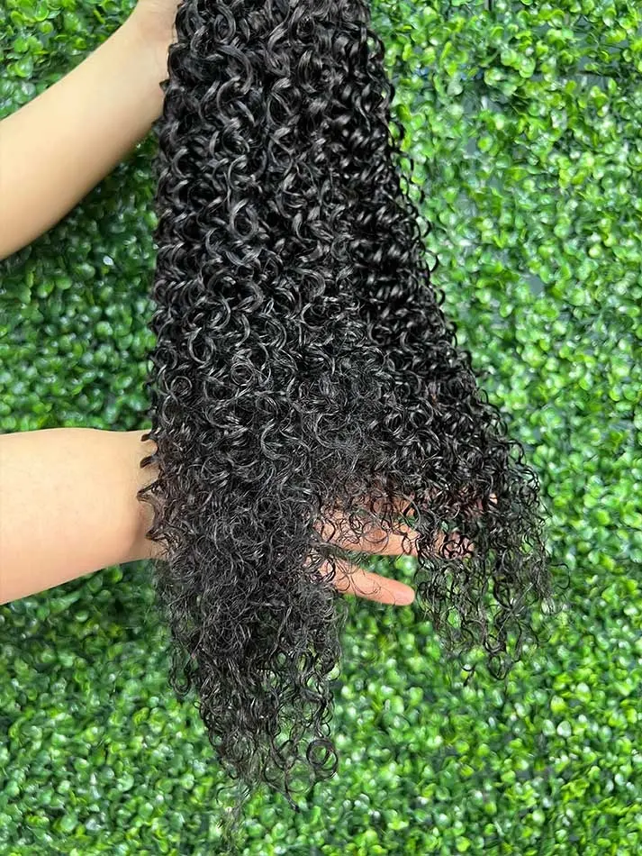 Indian Raw Virgin Cuticle Aligned Curly Natural Color Human Hair Bundles Burmese Curly Hair Curly Hair Products