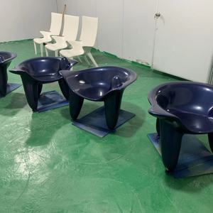 Nórdico artístico Irregular forma FRP solo respaldo tres patas <span class=keywords><strong>Nirvana</strong></span> silla personalizada moderna decoración del hogar asientos - Product Image 4