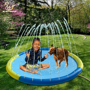 Tapis d'arrosage gonflable Lcwj pour enfants, jeu d'extérieur pour jardin, tapis rond en PVC avec arroseur, jouet amusant - Product Image 2