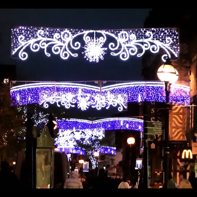 LED beleuchtung dekoration Weihnachten lichter im freien straße urlaub beleuchtung