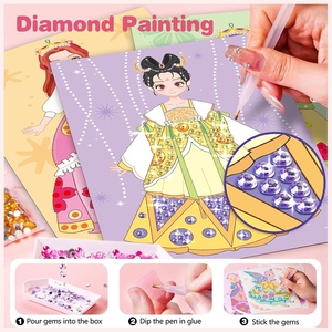 ZHOC Kits de Manualidades de Papel para Niñas de 4 a 8 Años, Princesa, Kit de Bricolaje con Estuche de Almacenamiento, Regalos de Navidad y Cumpleaños - Product Image 4