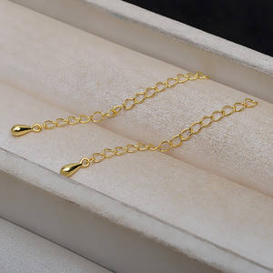 Cadena de Extensión de Plata S925 de 5 cm Ajustable, Accesorio de Joyería DIY, Nuevo 4906 con Diseño de Gota - Product Image 1
