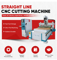 Scie à panneaux CNC de haute précision avec changeur d'outils linéaire et table à vide pour atelier de travail du bois
