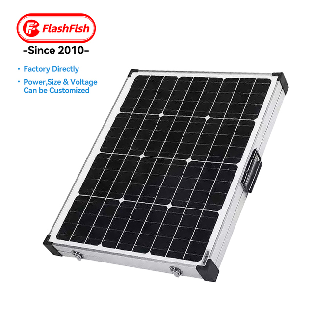 Wholesale Price OEM 100W Outdoor Foldable Portable Monocrystalline Silicon Solar Panel RV FLASHFISH 25-Year Warranty for