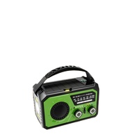 Solar Aufladbares AM/FM Tragbares Radio Multi-Band Internet-Empfänger USB LED-Taschenlampe 1500mAh Akku 10-30W Ausgangsleistung für