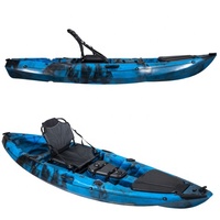 LSF Kayak Populaire en Plastique de 2,9 Mètres, Bateau de Pêche avec Accessoires, Monoplace