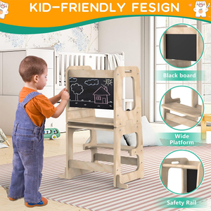 Xiair parfait cuisine escabeau en bois enfant en bas âge debout <span class=keywords><strong>tour</strong></span> enfants en bois apprentissage <span class=keywords><strong>tour</strong></span> pour petits enfants intensifier - Product Image 5