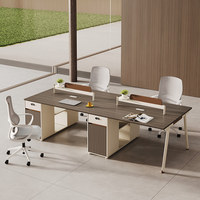 Ensemble de bureaux et chaises de bureau modulaires écologiques, design moderne et simple, stand de personnel pour espace ouvert, 2/4/6 places