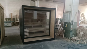 Sauna Quadrata con Veranda/Ingresso, Design Moderno e Bellissimo, Sauna Secca in Legno per Esterni per Hotel e Uso Commerciale - Product Image 5