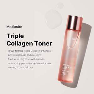 MEDICUBE Triple Collagen <b>Toner</b> 140ml - Anti-Aging & Whitening Facial <b>Toner</b> with Hyaluronic Acid - Korean Exfoliating Treatment - Product Image 1