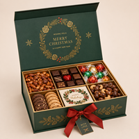 Caja Rígida Magnética con Tapa de Cartón Gris de 1500 g/m² de Gran Capacidad, Fabricante Confiable, para Caja de Regalo Gourmet Navideña, Directo de Fábrica