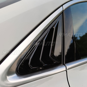 Car ABS Rear Quarter Panel <b>Window</b> Side Louvers Black Carbon Fiber Color Vent <b>Decal</b> Cover for Audi A3 8Y Sedan 2020 2021 2022 - Product Image 3