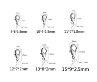 Fermoir Mousqueton en Acier Inoxydable 316L pour Bijoux DIY, Anti-ternissement, Étanche, Vente en Gros